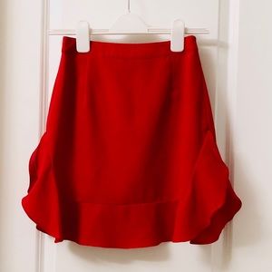 COPY - Red skirt ruffle detail (XS)